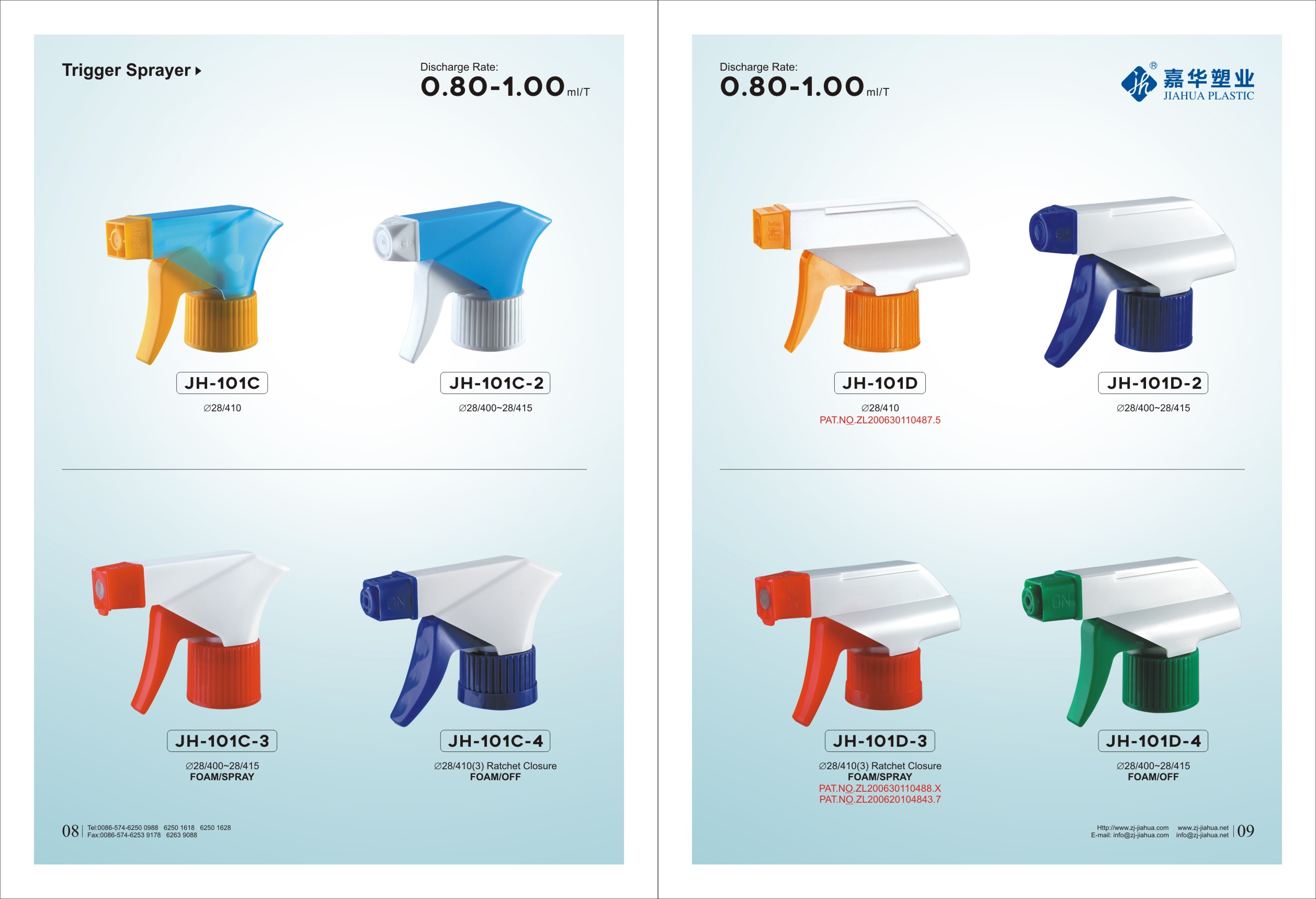 Several commonly used methods of trigger sprayers